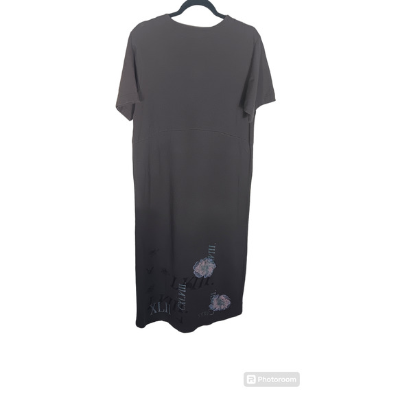 BLUEFISH VIntage Maxi Hand Painted CXLVII Flower Organic Cotton Boho Dress 10 - Picture 3 of 5